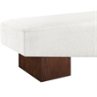 Meridian Furniture Alora Cream Polyester Fabric Bench