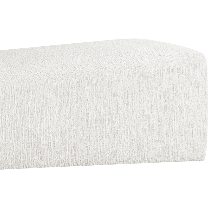 Meridian Furniture Alora Cream Polyester Fabric Bench