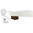 Meridian Furniture Alora Cream Polyester Fabric Bench
