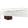 Meridian Furniture Alora Cream Polyester Fabric Bench