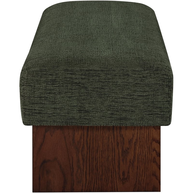 Meridian Furniture Alora Green Polyester Fabric Bench