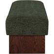 Meridian Furniture Alora Green Polyester Fabric Bench