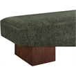 Meridian Furniture Alora Green Polyester Fabric Bench