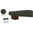 Meridian Furniture Alora Green Polyester Fabric Bench