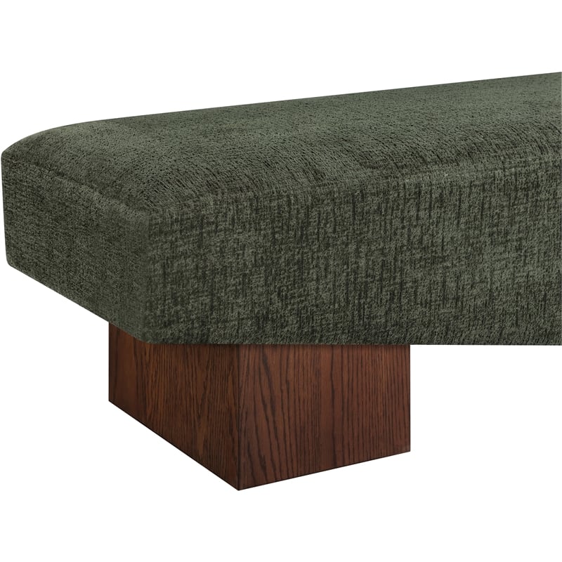 Meridian Furniture Alora Green Polyester Fabric Bench
