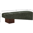 Meridian Furniture Alora Green Polyester Fabric Bench