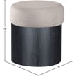 Meridian Furniture Nimes Beige Velour Fur Fabric Ottoman/Stool