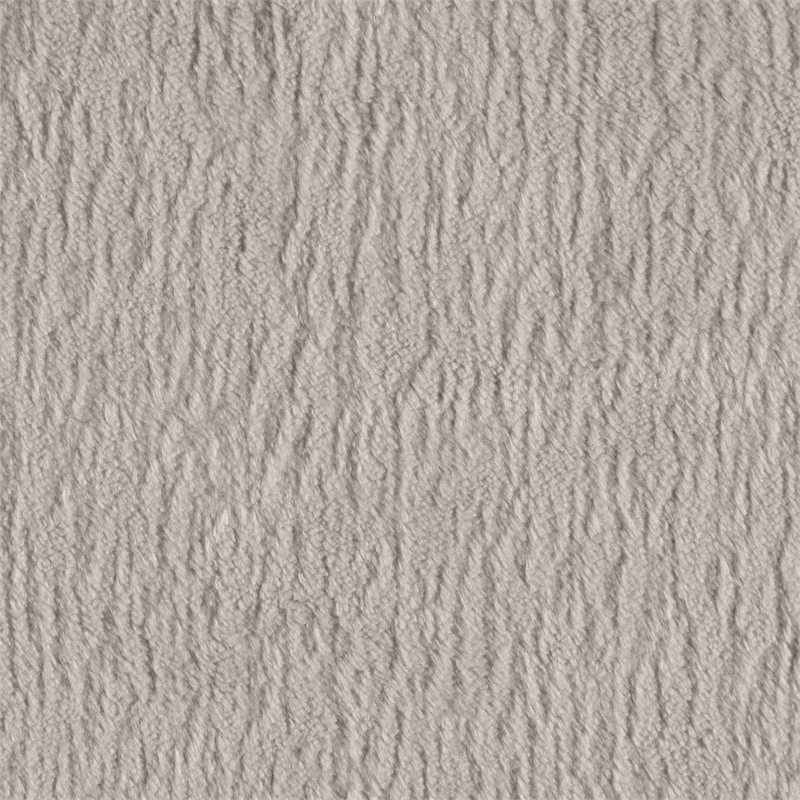 Meridian Furniture Nimes Beige Velour Fur Fabric Ottoman/Stool