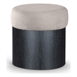 Meridian Furniture Nimes Beige Velour Fur Fabric Ottoman/Stool