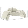 Meridian Furniture Austin Cream Velvet Chair