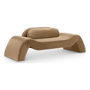 Meridian Furniture Austin Beige Velvet Loveseat