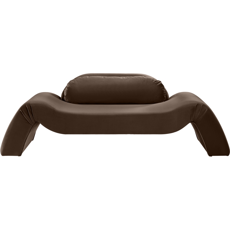 Meridian Furniture Austin Brown Velvet Loveseat