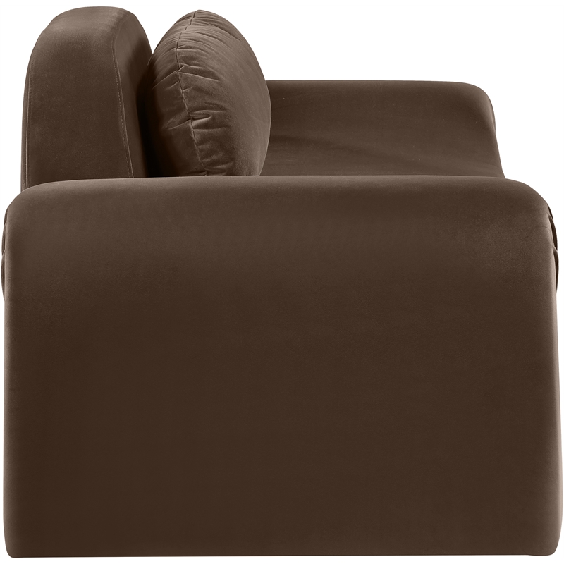 Meridian Furniture Austin Brown Velvet Loveseat