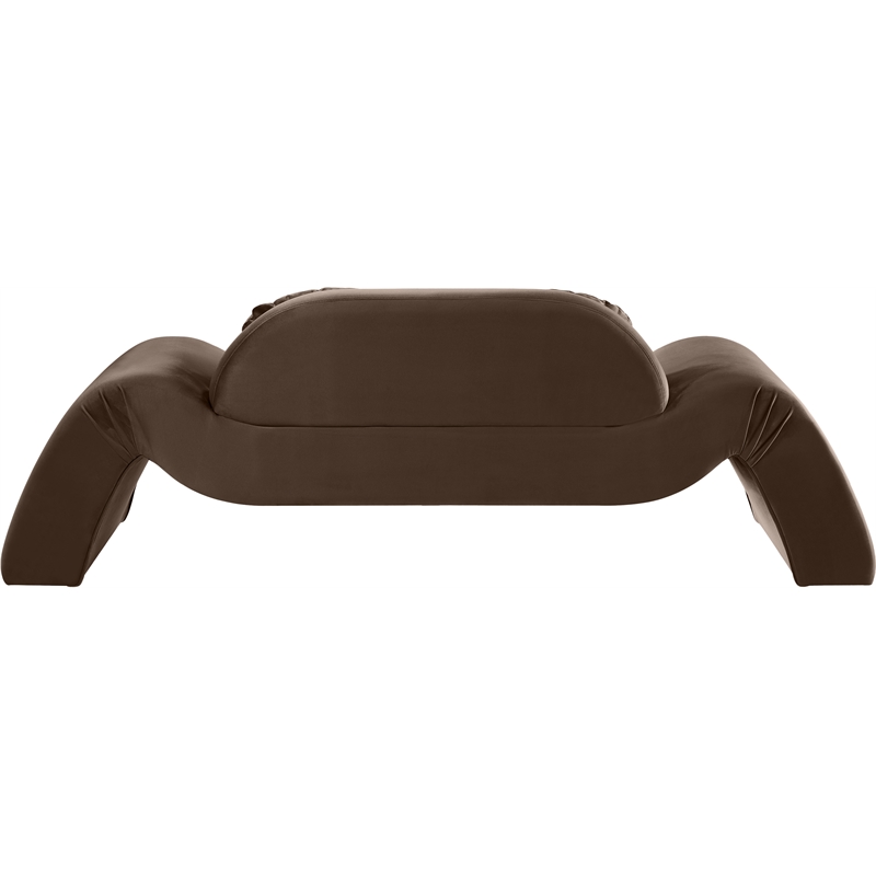 Meridian Furniture Austin Brown Velvet Loveseat