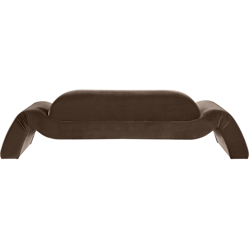 Meridian Furniture Austin Brown Velvet Sofa