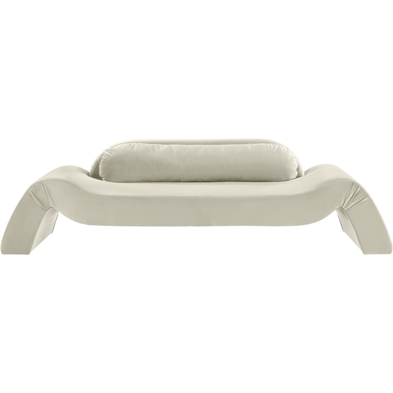 Meridian Furniture Austin Cream Velvet Sofa