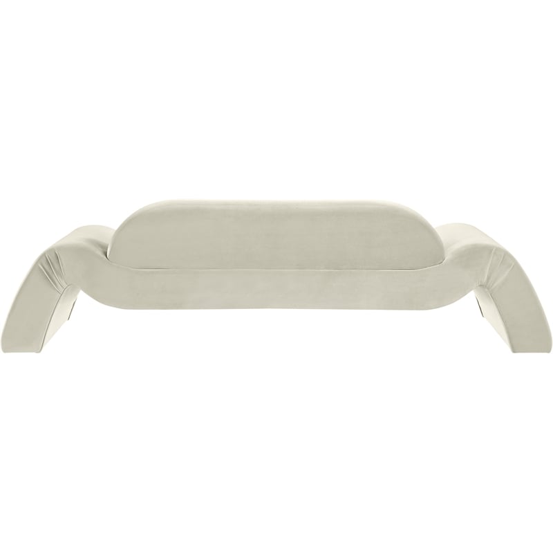 Meridian Furniture Austin Cream Velvet Sofa