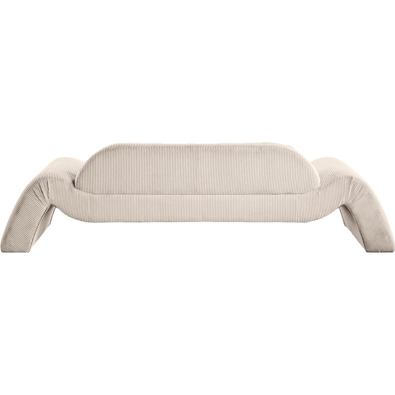 Meridian Furniture Austin Beige Microsuede Corduroy Sofa