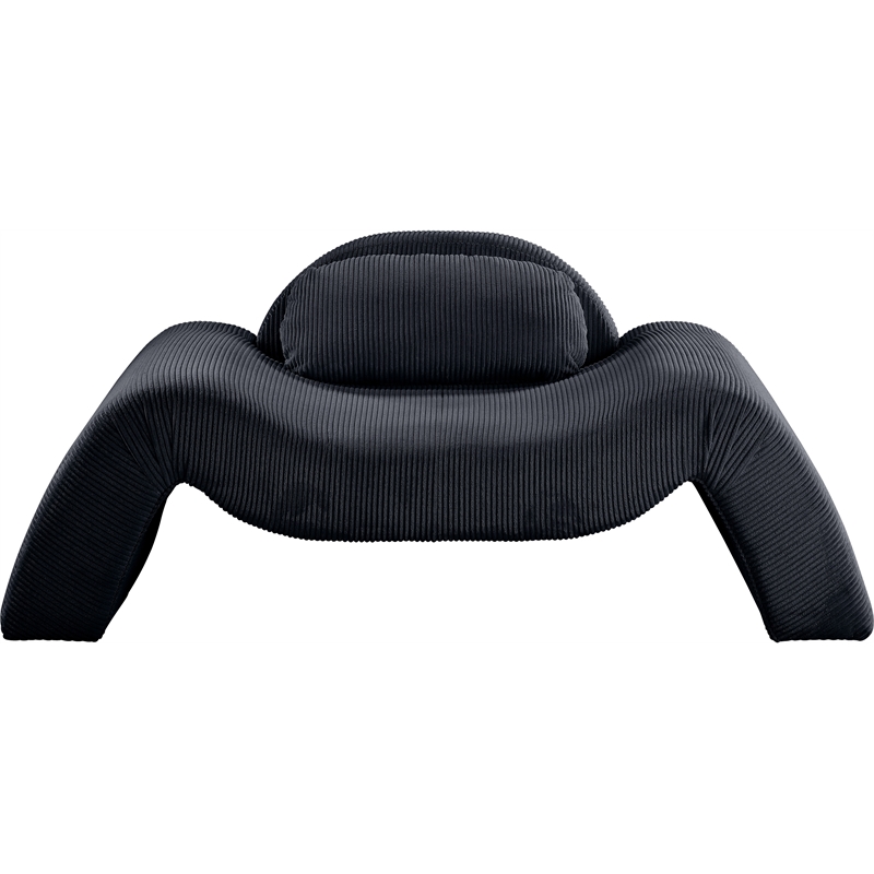 Meridian Furniture Austin Black Microsuede Corduroy Chair