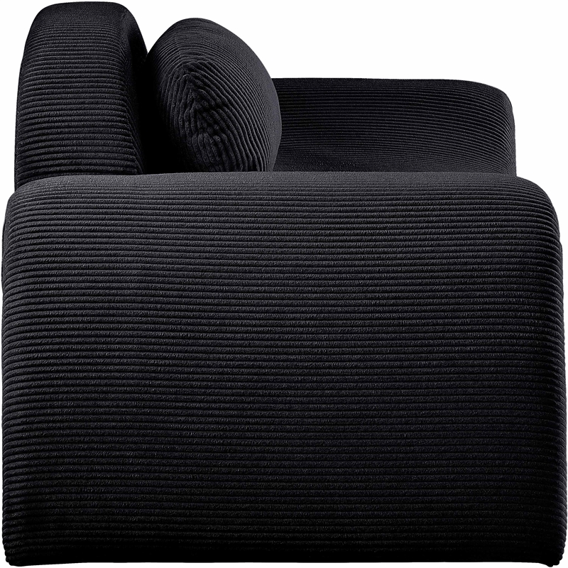 Meridian Furniture Austin Black Microsuede Corduroy Chair
