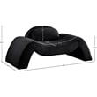 Meridian Furniture Austin Black Microsuede Corduroy Chair