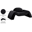 Meridian Furniture Austin Black Microsuede Corduroy Chair