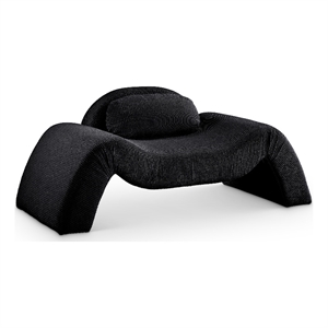 Meridian Furniture Austin Black Microsuede Corduroy Chair
