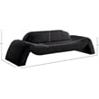 Meridian Furniture Austin Black Microsuede Corduroy Sofa