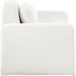 Meridian Furniture Austin Cream Microsuede Corduroy Chair