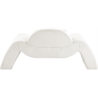 Meridian Furniture Austin Cream Microsuede Corduroy Chair