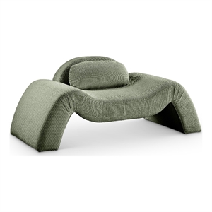 Meridian Furniture Austin Green Microsuede Corduroy Chair