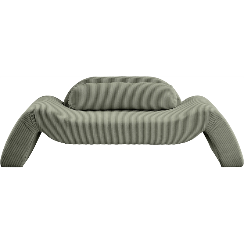 Meridian Furniture Austin Green Microsuede Corduroy Loveseat
