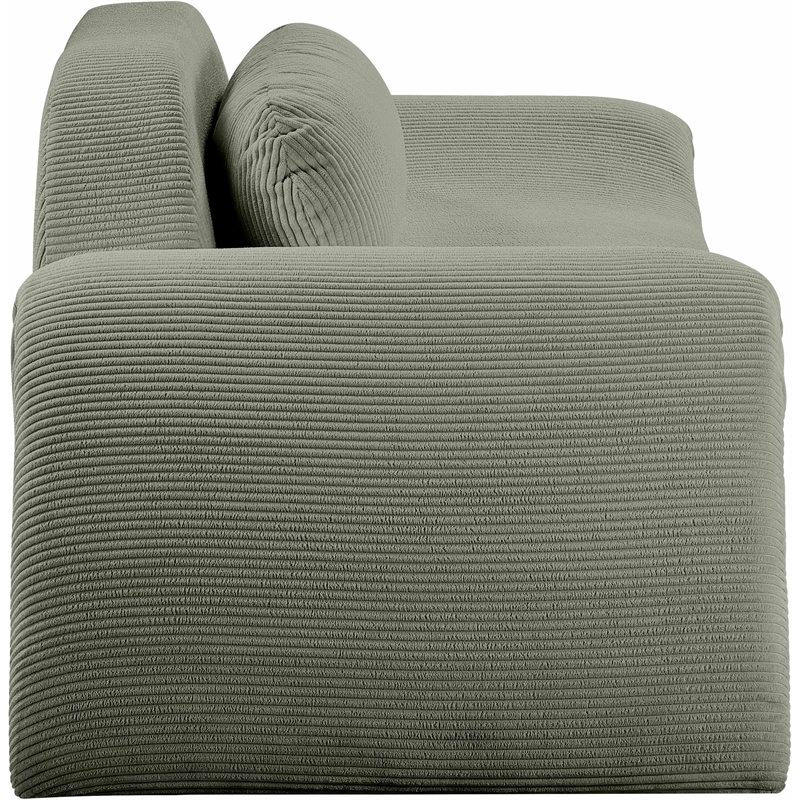 Meridian Furniture Austin Green Microsuede Corduroy Loveseat