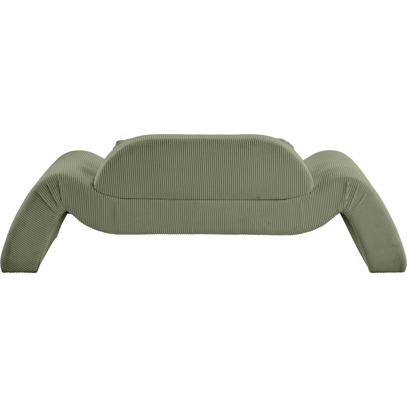 Meridian Furniture Austin Green Microsuede Corduroy Loveseat