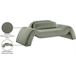 Meridian Furniture Austin Green Microsuede Corduroy Loveseat
