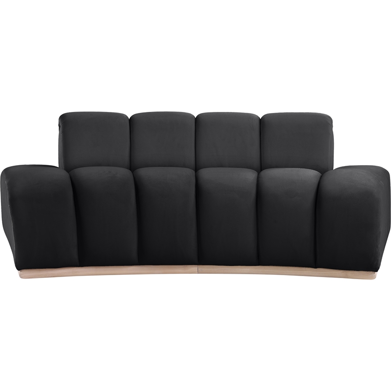 Meridian Furniture Jace Black Velvet Loveseat