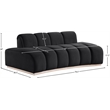 Meridian Furniture Jace Black Velvet Loveseat