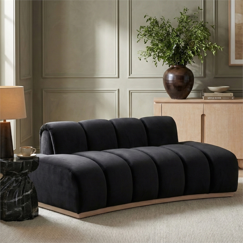 Meridian Furniture Jace Black Velvet Loveseat