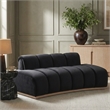 Meridian Furniture Jace Black Velvet Loveseat