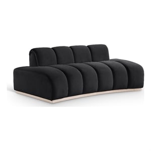 Meridian Furniture Jace Black Velvet Loveseat