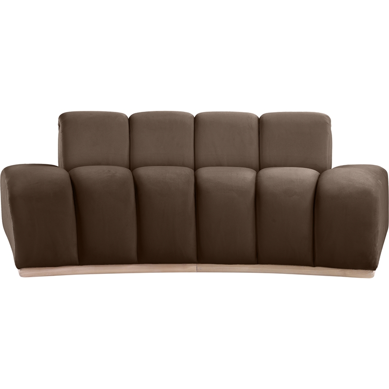 Meridian Furniture Jace Brown Velvet Loveseat