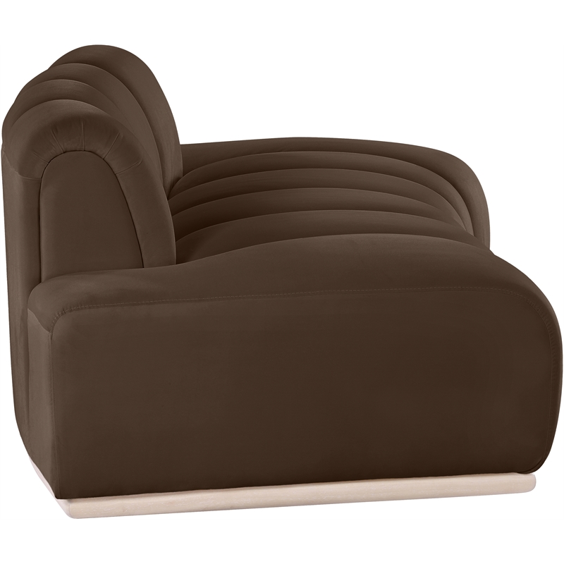 Meridian Furniture Jace Brown Velvet Loveseat