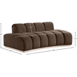 Meridian Furniture Jace Brown Velvet Loveseat