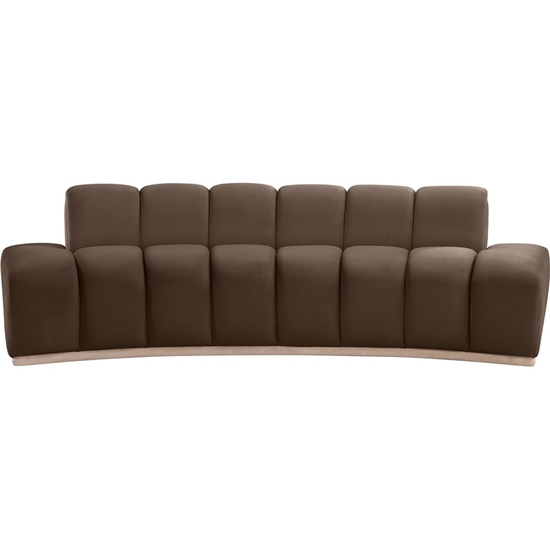 Meridian Furniture Jace Brown Velvet Sofa