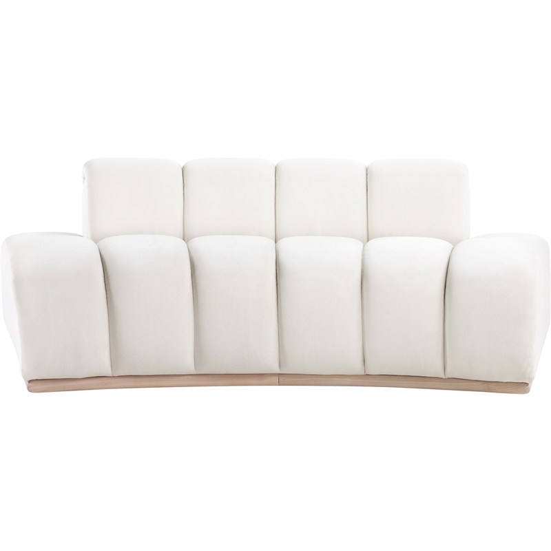 Meridian Furniture Jace Cream Velvet Loveseat