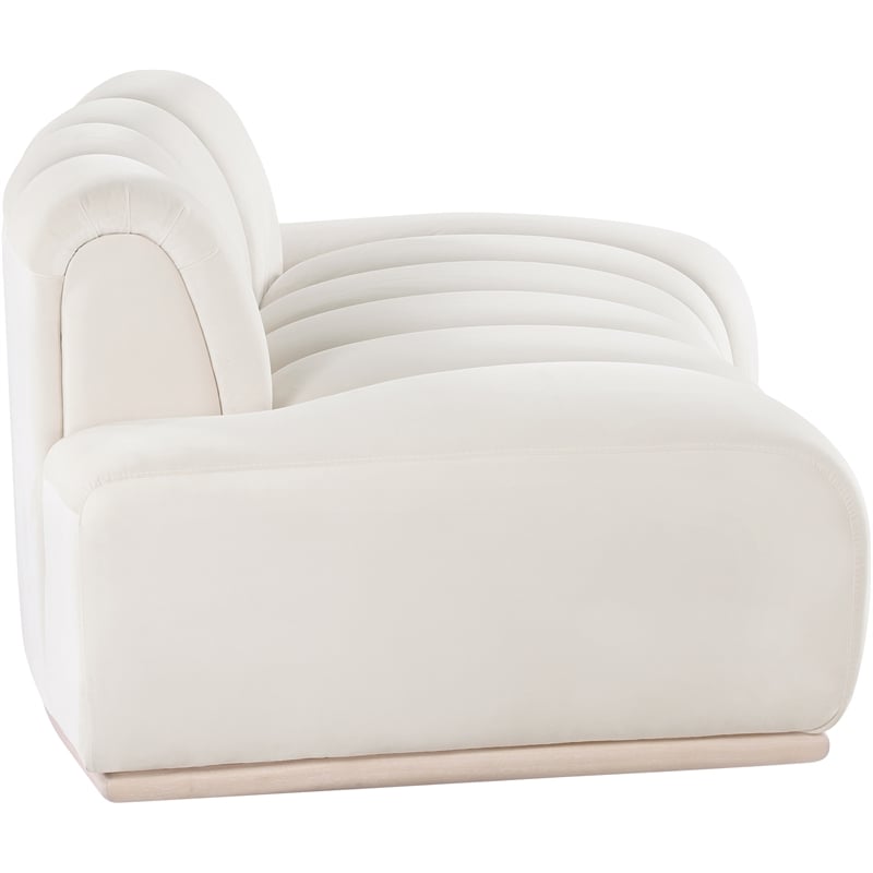Meridian Furniture Jace Cream Velvet Loveseat