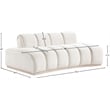 Meridian Furniture Jace Cream Velvet Loveseat