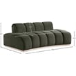 Meridian Furniture Jace Green Velvet Loveseat