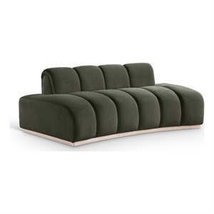 Meridian Furniture Jace Green Velvet Loveseat