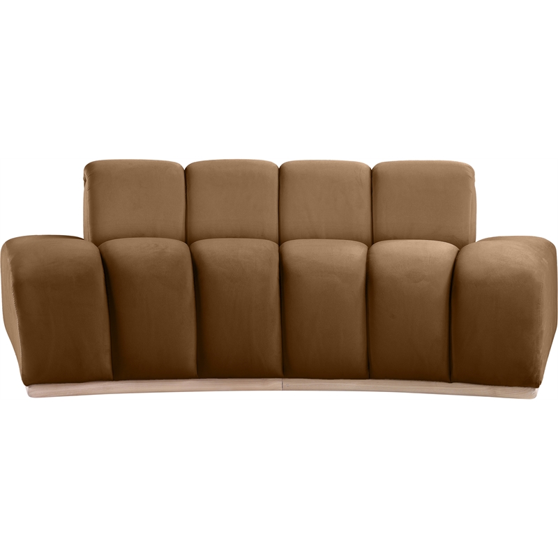 Meridian Furniture Jace Saddle Velvet Loveseat